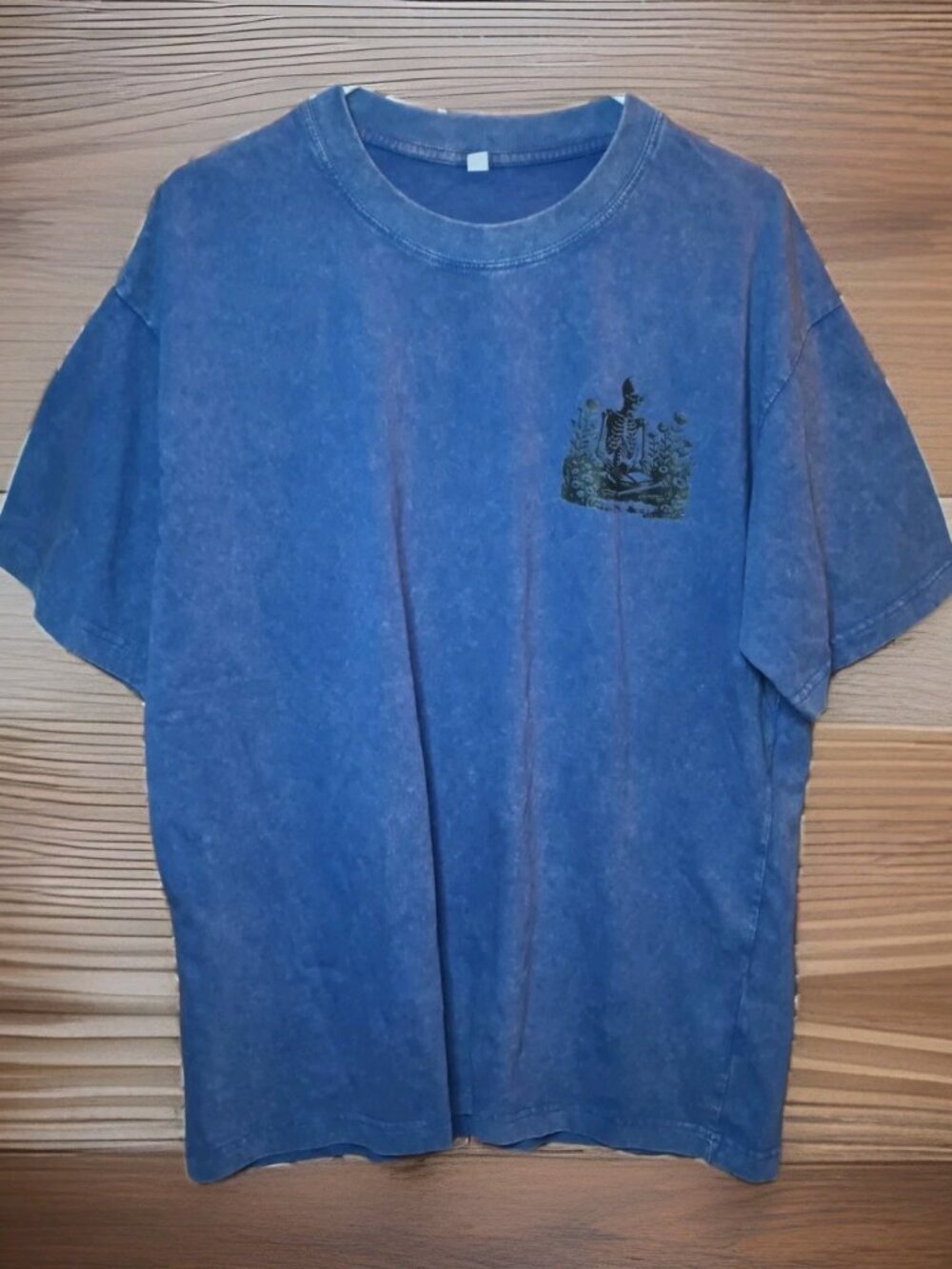 Dry Bones Come to Life Washed Blue Ezekial T Shirt Size L Men's Christian Shirt